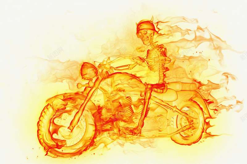 火焰死亡摩托png免抠素材_新图网 https://ixintu.com 一个人 一团火焰 一辆摩托 创意 死亡摩托 火焰摩托