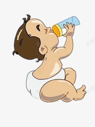 喝牛奶的婴儿png免抠素材_新图网 https://ixintu.com 儿童 免抠 卡通 素材
