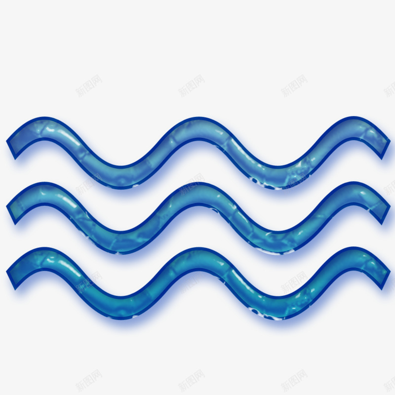蓝色波浪线条png免抠素材_新图网 https://ixintu.com 波浪 线条 蓝色 蓝色线条