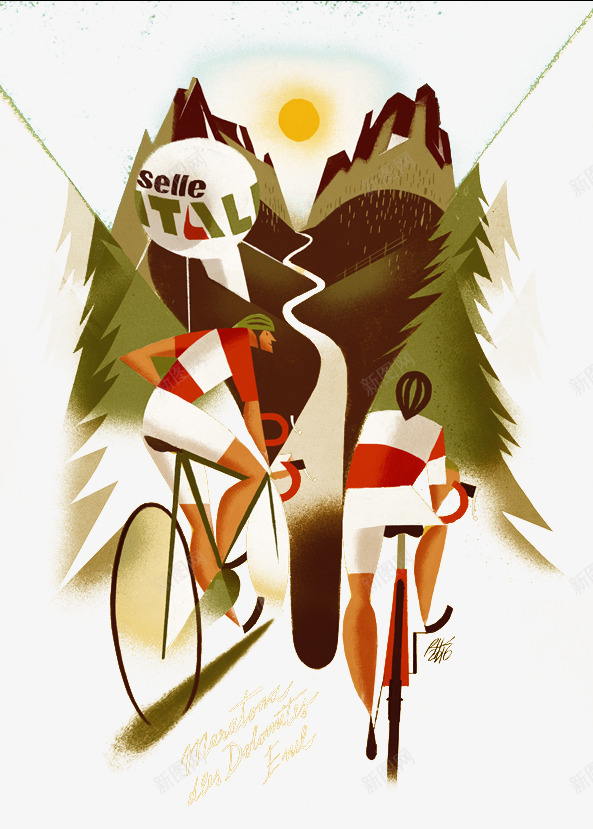 手绘骑自行车的人丛林树木太阳国png免抠素材_新图网 https://ixintu.com 丛林 创意 国外 国外创意 手绘 树木 骑自行车的人