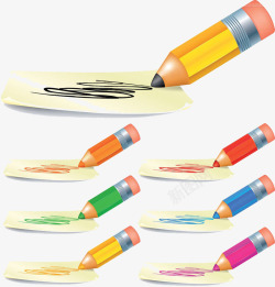 画画蜡笔多种不同颜色笔高清图片