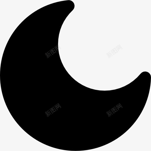新月相图标png_新图网 https://ixintu.com 半个月亮 天气 晚上 月亮 月亮相位 相