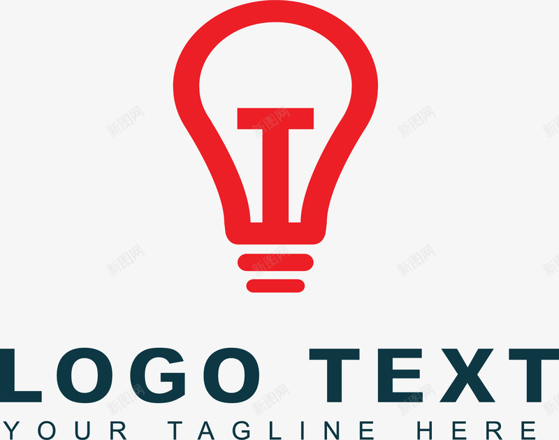 红色灯泡logo矢量图图标ai_新图网 https://ixintu.com 公司logo 图标 标识logo设计 灯泡 照明 照明LOGO 照明公司 红色 矢量图