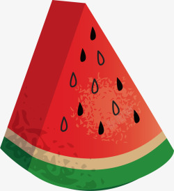 三角块大树多汁的西瓜高清图片