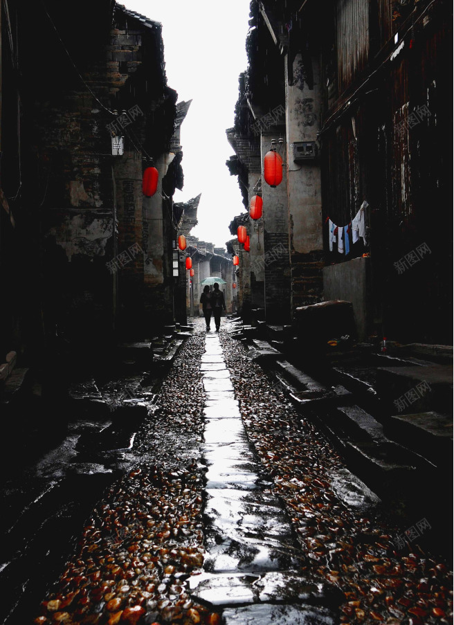 古典小巷png免抠素材_新图网 https://ixintu.com 中国风 古巷 古朴 小街 江南雨巷