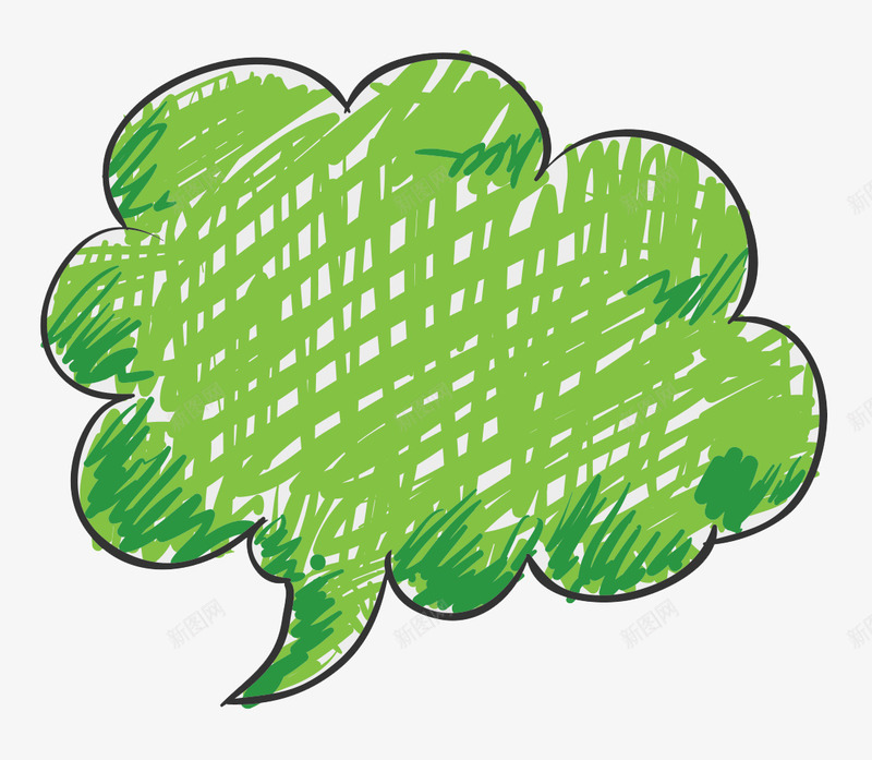 绿色对话框图标png_新图网 https://ixintu.com 可爱标识 消息显示 矢量素材 绿色对话框