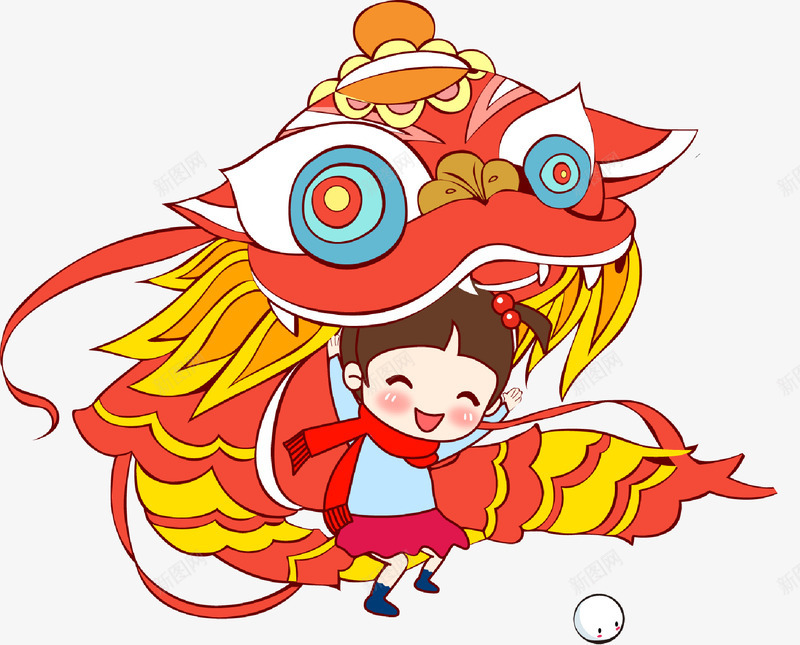 卡通喜庆舞狮的小孩子装饰广告设png免抠素材_新图网 https://ixintu.com 卡通喜庆舞狮的小孩子装饰广告设计免费下载 卡通装饰 喜庆装饰 小孩子舞狮 广告设计 新年庆祝 海报设计 舞狮表演 节日庆祝