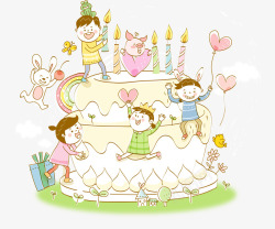 小孩子的蛋糕生日蛋糕高清图片
