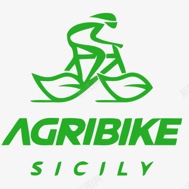 绿色骑车logo矢量图图标图标