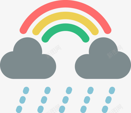 雨后彩虹图标图标