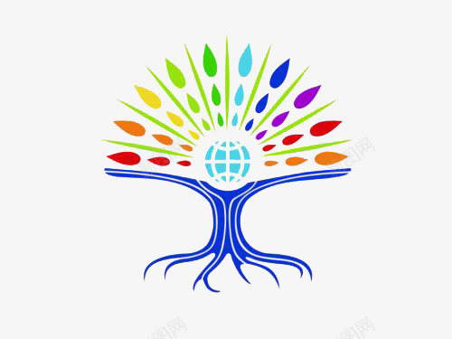 彩色树木图标png_新图网 https://ixintu.com logo logo设计 产品商标 产品标志 公司logo墙 公司标志 商品标识 彩色 标志图标 树木logo
