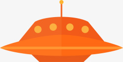 世界航天日橙色飞碟素材