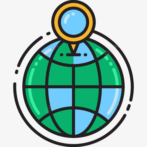 地球定位apppng免抠素材_新图网 https://ixintu.com app 全球定位 创意 地标建筑 地球 导航仪