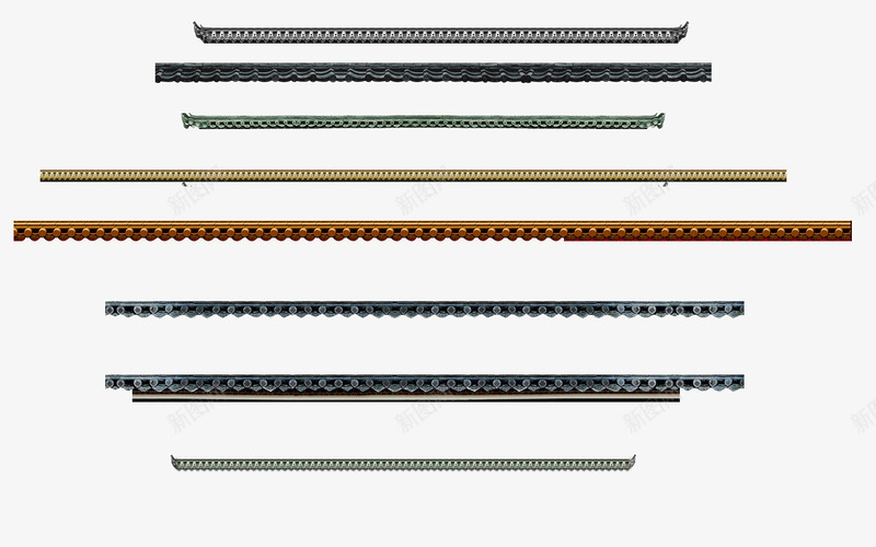 中国风屋檐装饰png免抠素材_新图网 https://ixintu.com 传统元素 古典 国风 多种屋檐