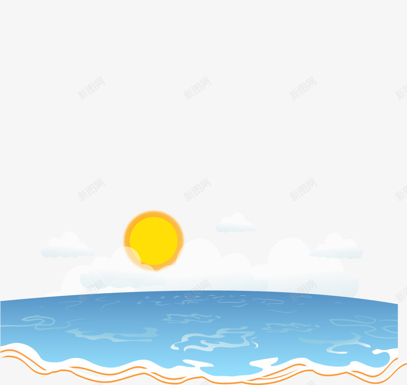 世界海洋日升起的太阳png免抠素材_新图网 https://ixintu.com 世界海洋日 升起的太阳 大海 美丽海洋 蓝色海洋 黄色太阳