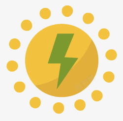 太阳能logo太阳能发电标志矢量图高清图片