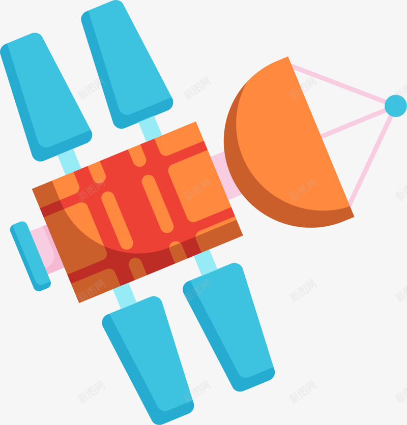 橙色卡通宇宙卫星png免抠素材_新图网 https://ixintu.com 4月12号 世界航天日 太空 太空卫星 宇宙 宇宙卫星 航空