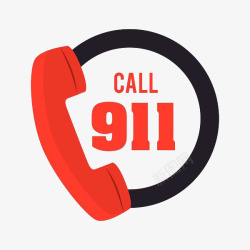 危险提示911报警电话图标高清图片