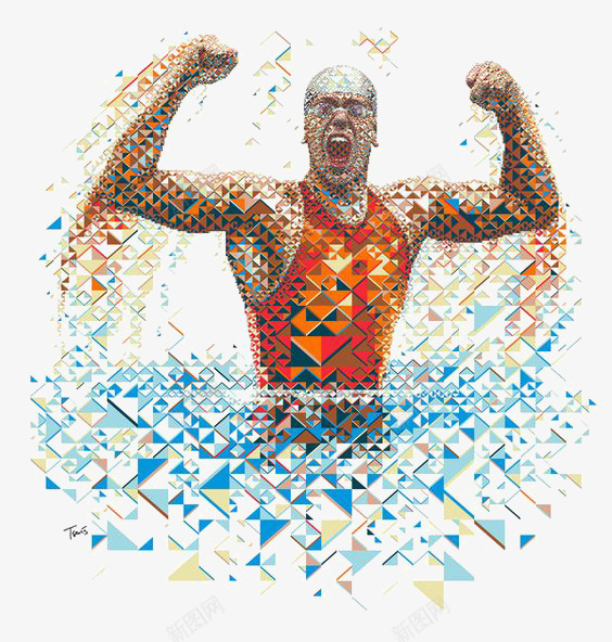 游泳运动员png免抠素材_新图网 https://ixintu.com 冠军 庆祝 游泳 胜利 自由泳 菲尔普斯
