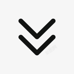doublechevrondown箭头箭双箭头下来导航装置箭头图标高清图片