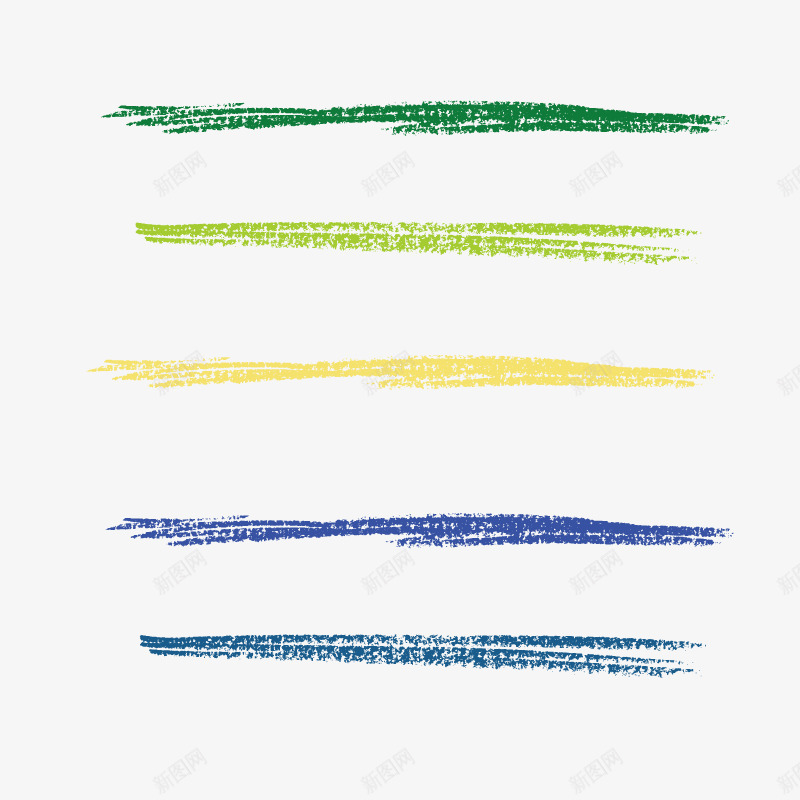 粉笔笔刷蓝色png免抠素材_新图网 https://ixintu.com 粉笔 粉笔笔刷 绿色 蓝色 黄色
