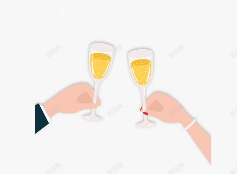 举起香槟酒杯干杯庆祝png免抠素材_新图网 https://ixintu.com 举东西 举起香槟 商务人士 干杯 庆祝 男女 酒杯