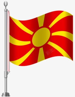 马其顿马其顿国旗高清图片
