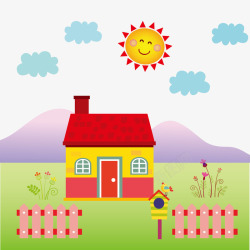 房子和太阳素材