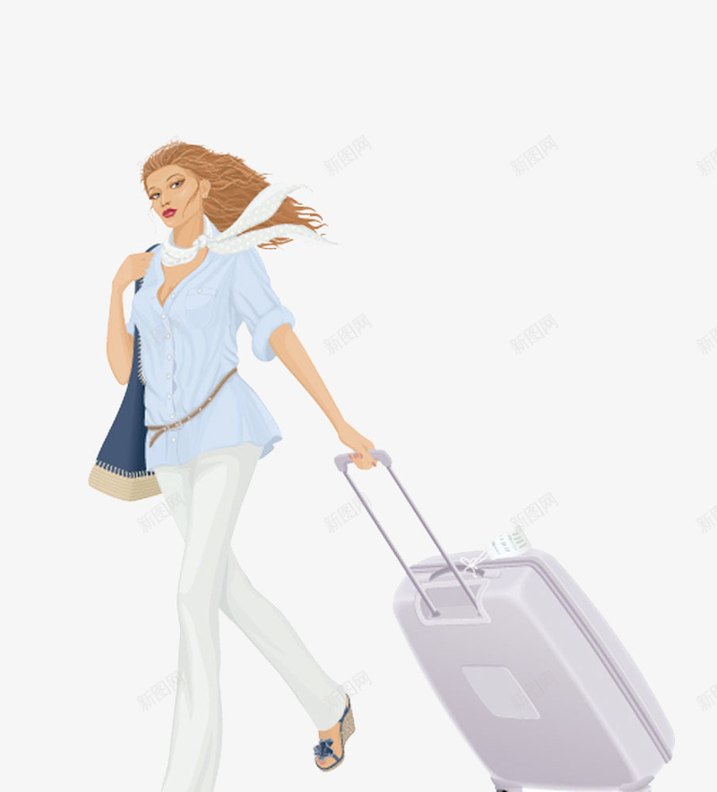 拉着行李箱的都市白领png免抠素材_新图网 https://ixintu.com 拉行李箱 拉行李箱的女人 旅行箱的人 行李箱 都市白领