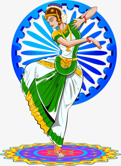 跳舞的印度女人素材