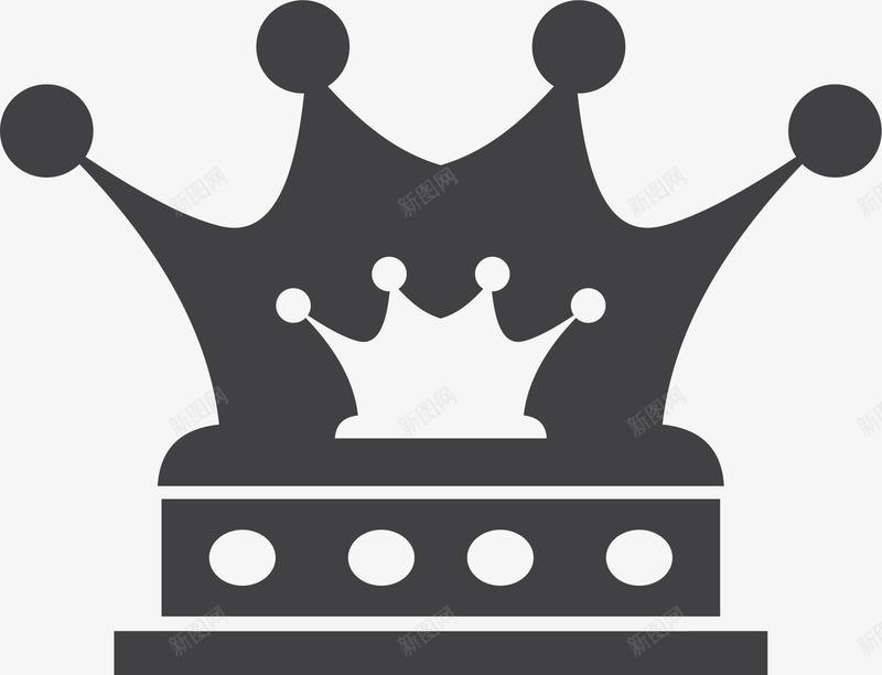 简约皇冠图案图标png_新图网 https://ixintu.com 免抠PNG 平面图形 标识 王冠 王者 皇冠 黑色