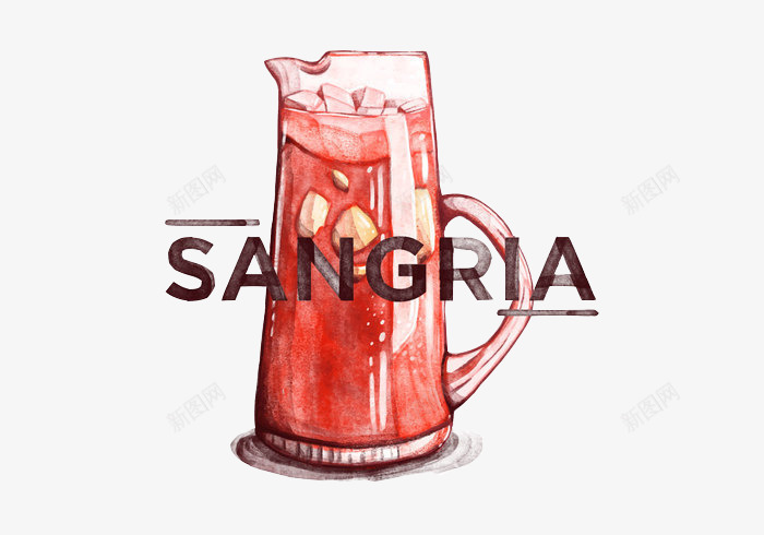 石榴果汁psd免抠素材_新图网 https://ixintu.com sangria 冰块 大杯 果汁 石榴