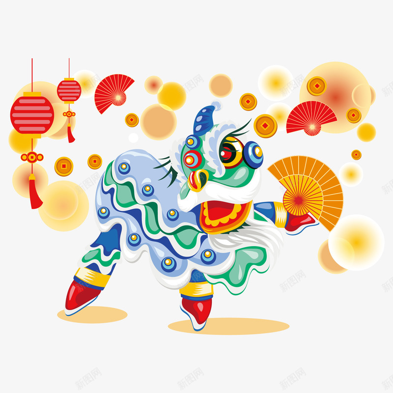 新年喜庆舞龙png免抠素材_新图网 https://ixintu.com 中国风 喜庆 庆典 庆祝 扇子 新年 新年活动 活动 舞狮 舞龙 过年