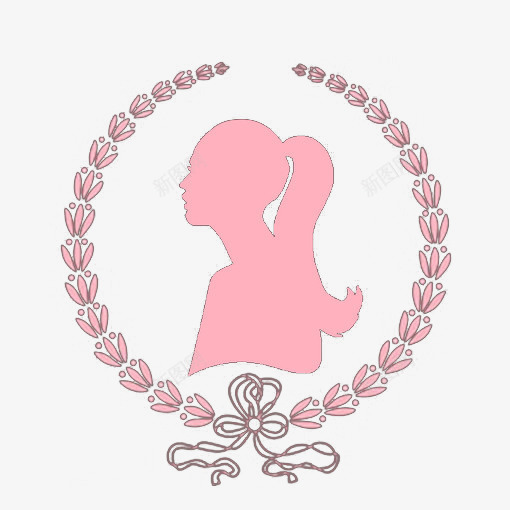 性感女人剪影图标png_新图网 https://ixintu.com 唯美 图标 粉色