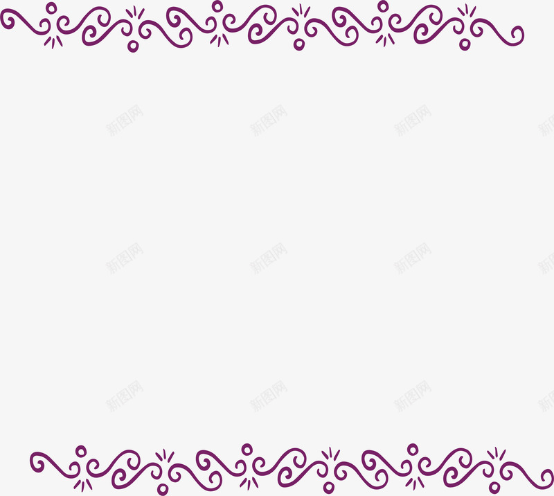 浪漫欧式花纹边框png免抠素材_新图网 https://ixintu.com 欧式花纹 欧式边框 波浪形边框 波浪花边 波浪边框 矢量png 紫色花纹