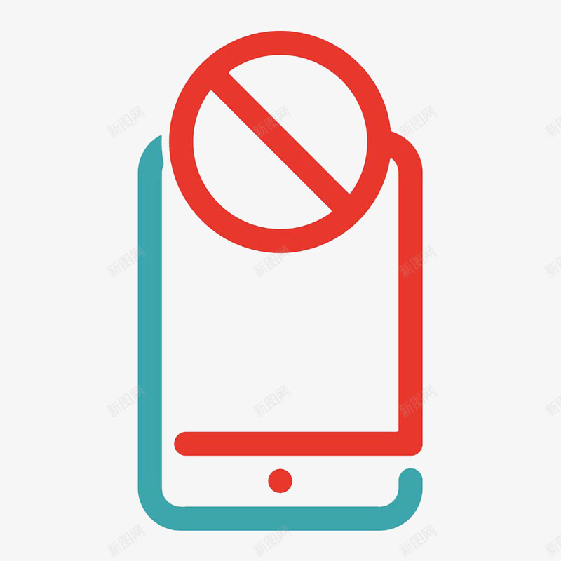 卡通禁止使用的手机标识图标png_新图网 https://ixintu.com 不允许 制止的 手机标识 禁止使用 禁止标识 禁用