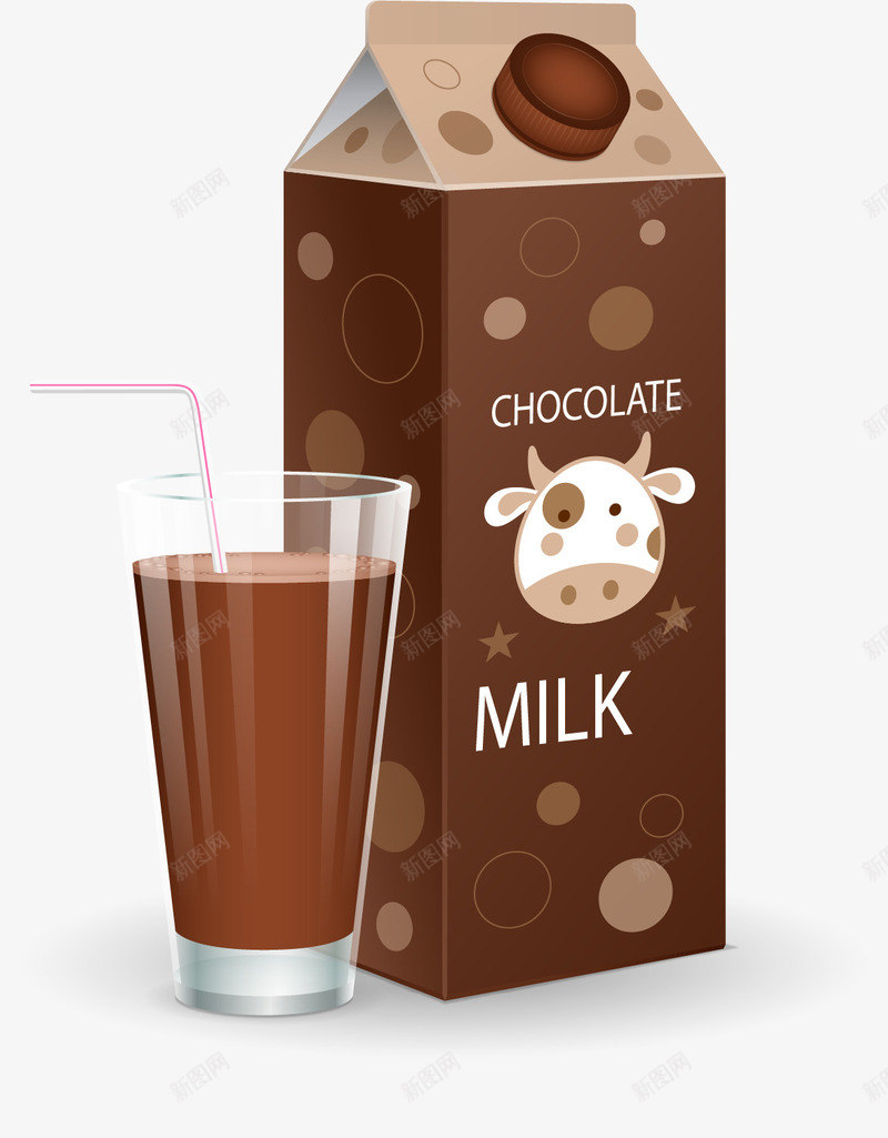 美味巧克力牛奶png免抠素材_新图网 https://ixintu.com 巧克力 牛奶 矢量素材 美味