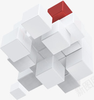 立体白色方块装饰png免抠素材_新图网 https://ixintu.com 方块 白色 立体 装饰