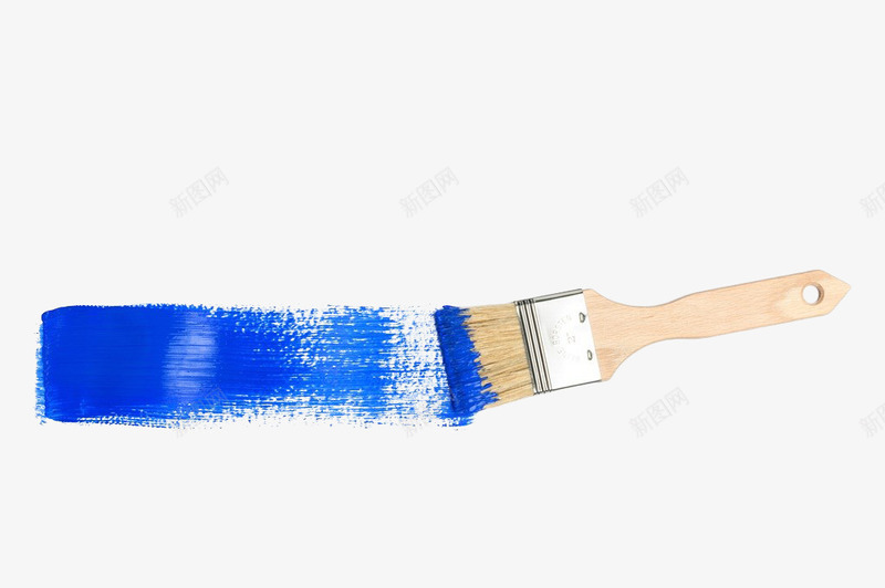 蓝色笔刷效果纹理png免抠素材_新图网 https://ixintu.com 刷子 油漆 笔刷 粉刷 粉刷效果 蓝色 颜料