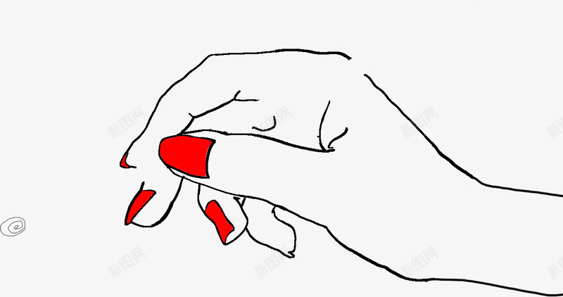 卡通女人的手红色指甲png免抠素材_新图网 https://ixintu.com 卡通 女人 指甲 红色