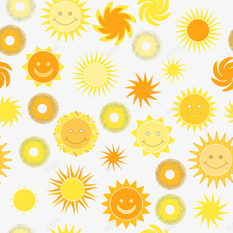 发光的太阳png免抠素材_新图网 https://ixintu.com 发光 太阳 底部花纹 矢量素材 背景