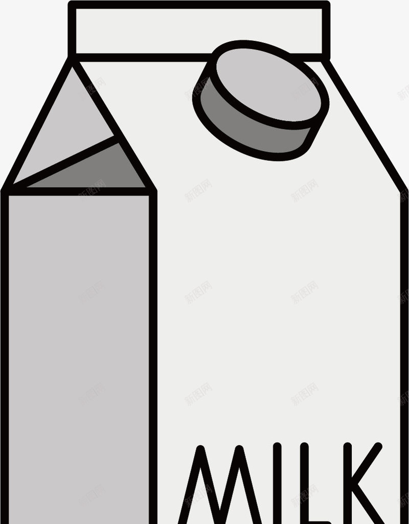 卡通牛奶矢量图ai免抠素材_新图网 https://ixintu.com 卡通手绘 卡通水彩 卡通食物 水彩画 牛奶 矢量图