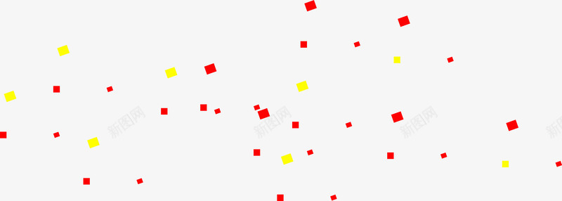 黄红色漂浮方块装饰png免抠素材_新图网 https://ixintu.com 方块 漂浮 红色 装饰