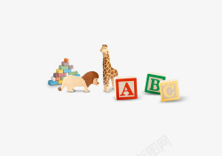 儿童玩具积木字母方块彩色素材