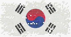 韩国像素国旗素材