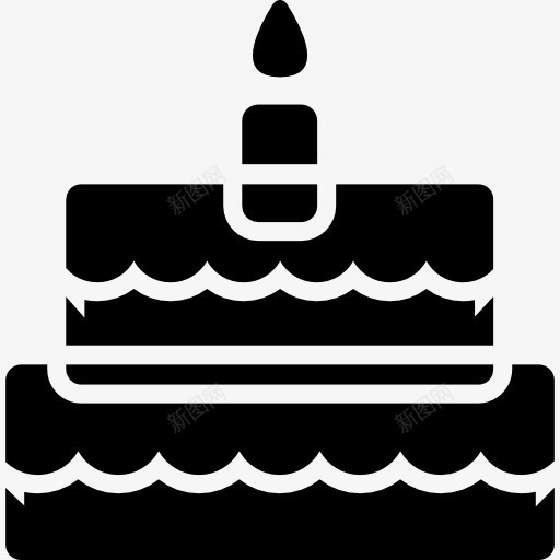 蛋糕庆祝一个蜡烛图标png_新图网 https://ixintu.com 庆典 生日蜡烛 粉彩 蛋糕 食品 食品和饮料