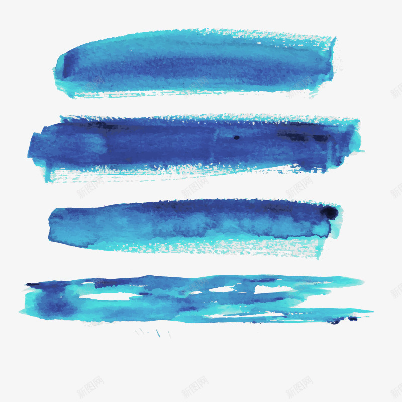 画笔笔刷矢量图ai免抠素材_新图网 https://ixintu.com 刷笔 手绘 画笔 蓝色 矢量图