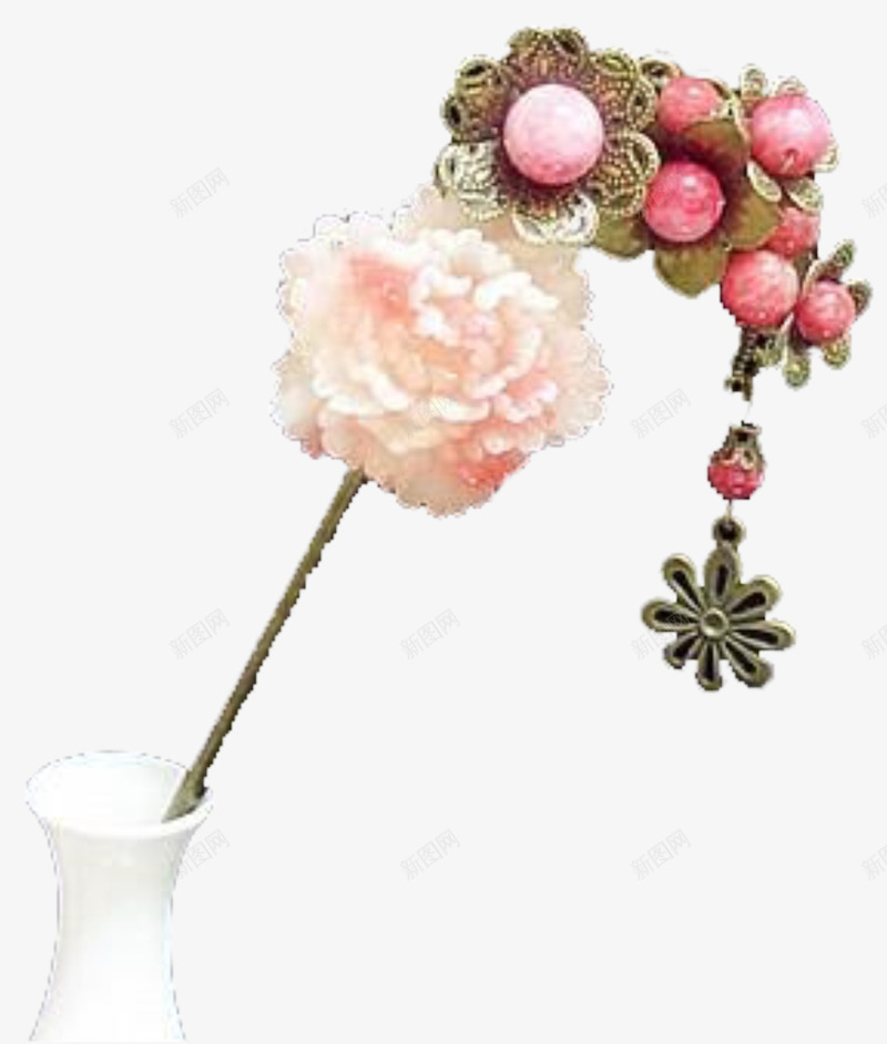 簪子png免抠素材_新图网 https://ixintu.com 在花瓶里的簪子 牡丹簪子 粉红色的簪子