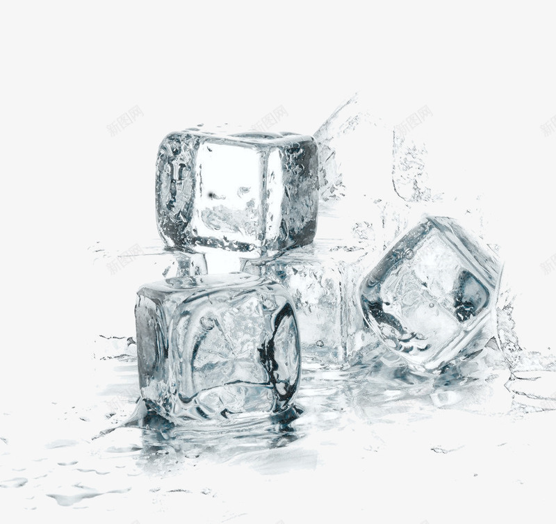 冰块和水png免抠素材_新图网 https://ixintu.com 冰 冰块 水 破冰
