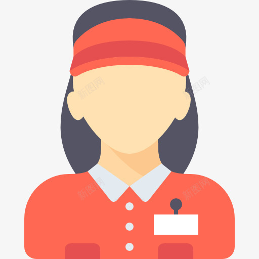 出纳图标png_新图网 https://ixintu.com 人头像 女人 工作 职业 超市收银员